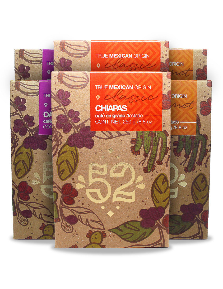 Café Artesanal 52 BEAN 6.1 Edition Pack de 6 - Grano