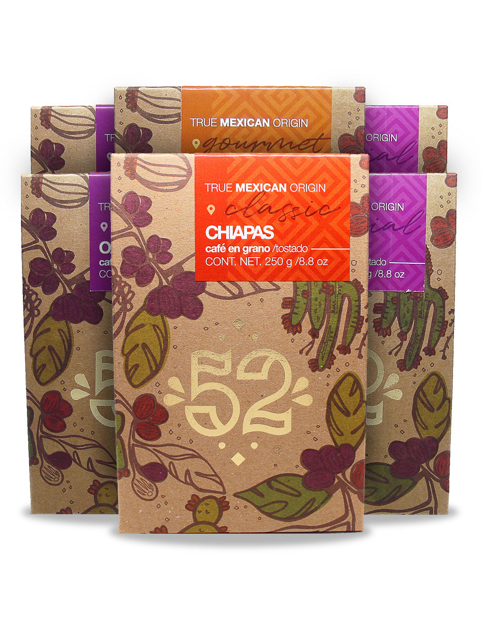Café Artesanal 52 BEAN 6.3 Edition Pack de 6 - Grano