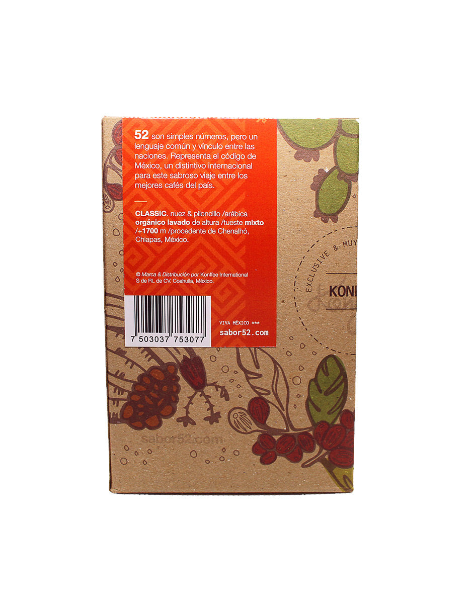 Café Artesanal 52 CLASSIC Chiapas Pack de 6 - Grano