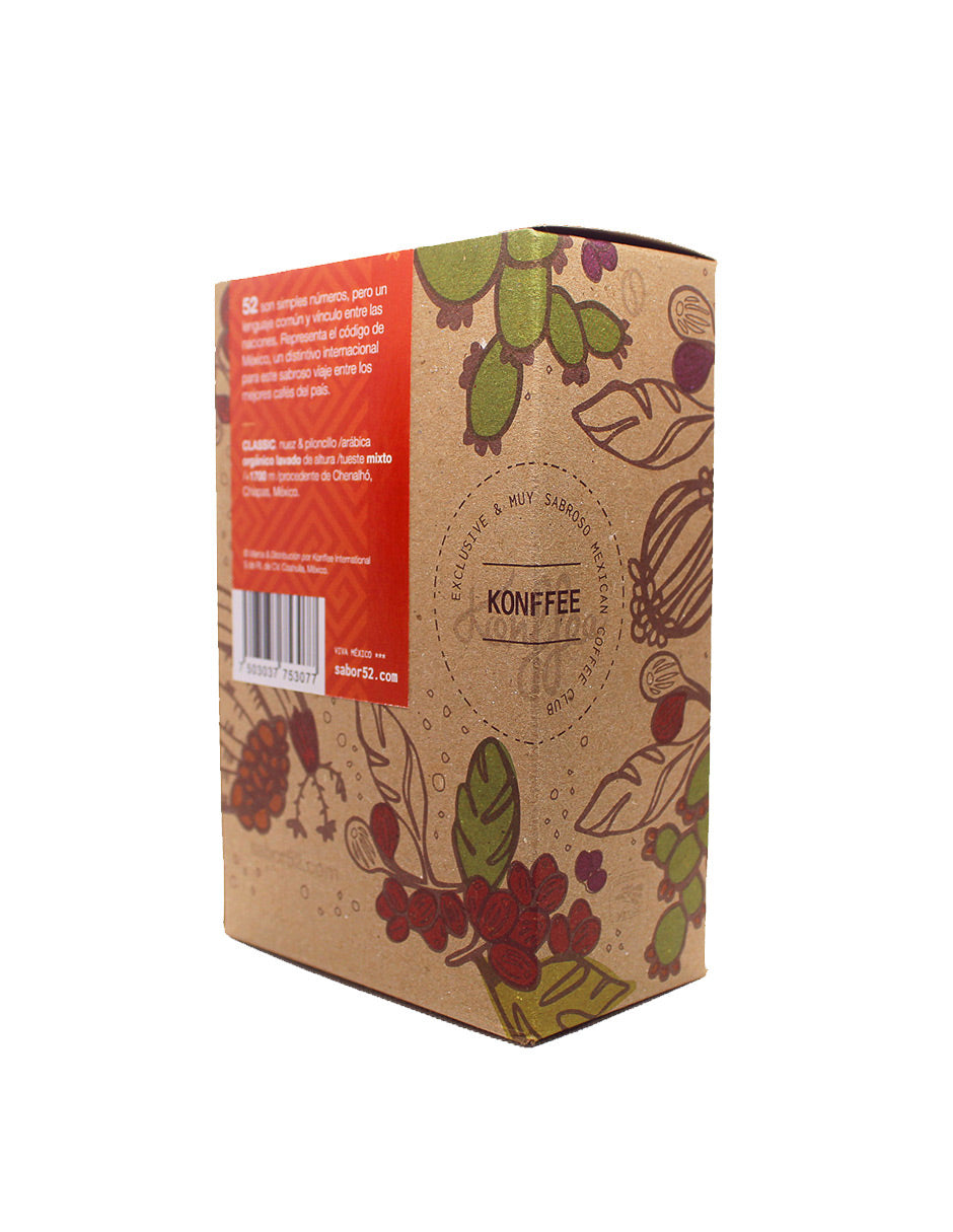 Café Artesanal 52 CLASSIC Chiapas Pack de 6 - Grano
