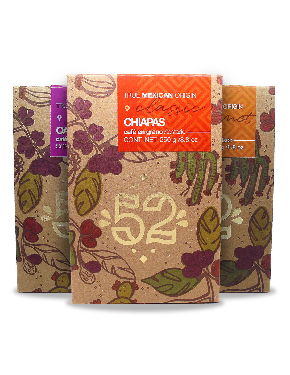 Café Artesanal 52 BEAN 3.1 Edition Pack de 3 - Grano