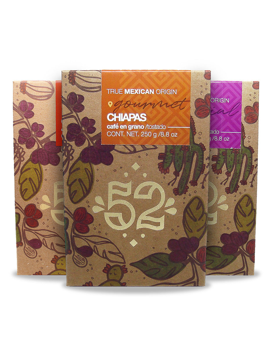Café Artesanal 52 BEAN 3.1 Edition Pack de 3 - Grano