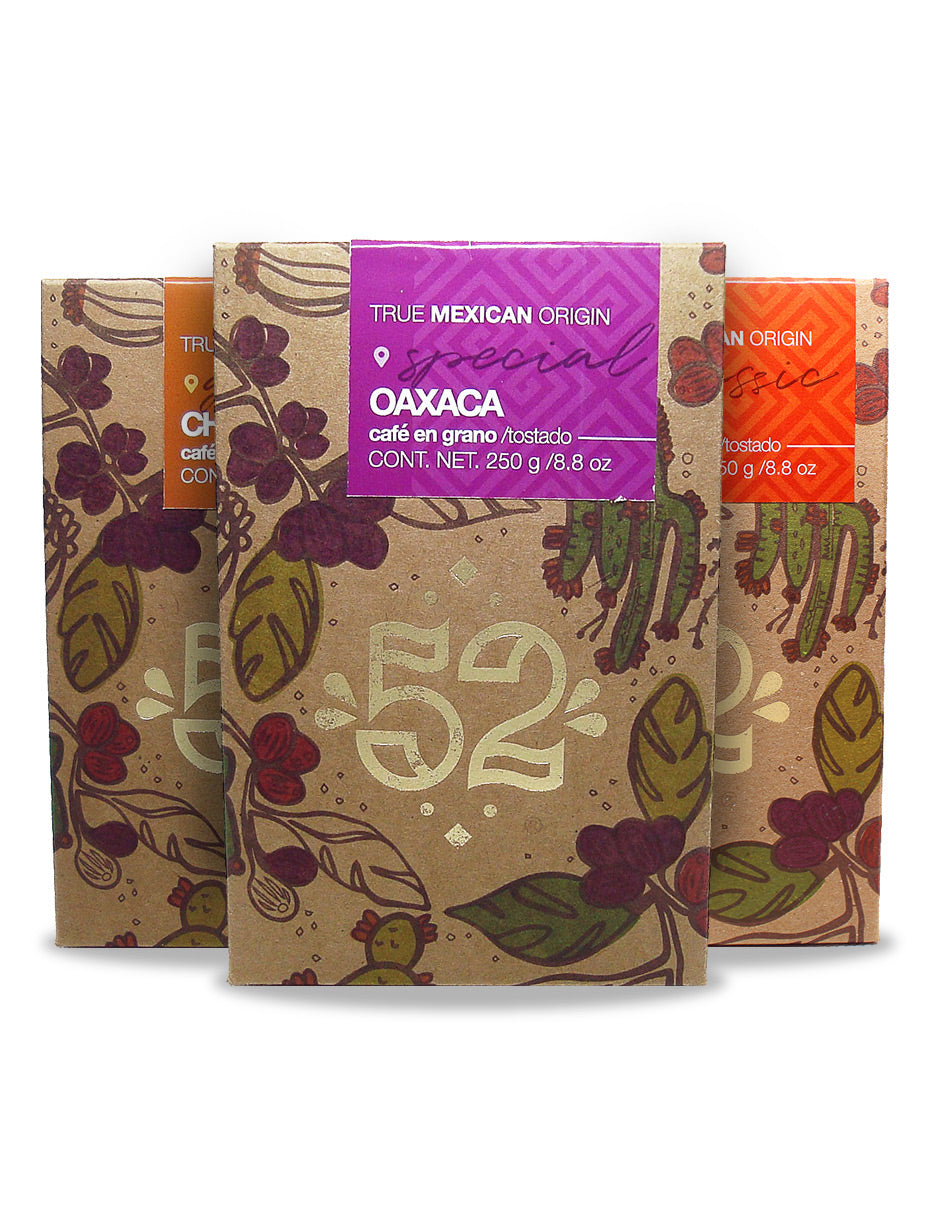 Café Artesanal 52 BEAN 3.1 Edition Pack de 3 - Grano