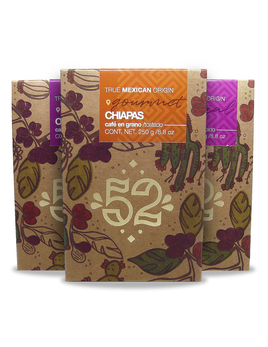 Café Artesanal 52 BEAN 3.2 Edition Pack de 3 - Grano