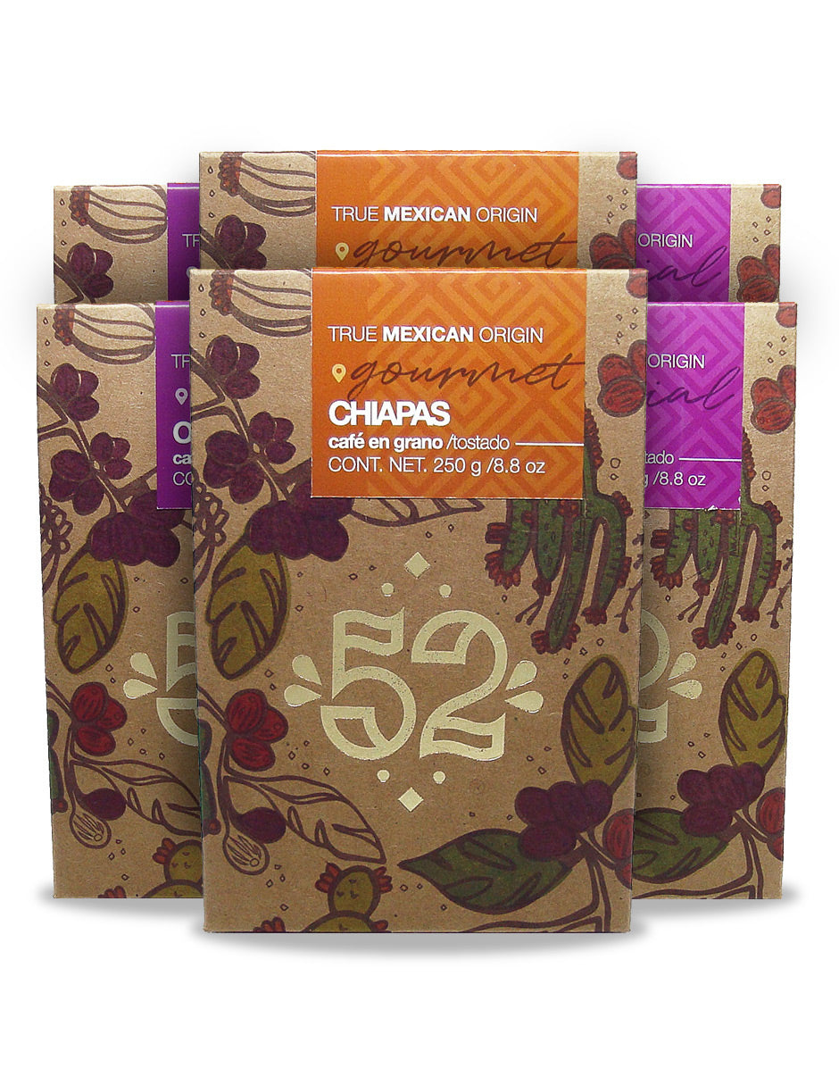 Café Artesanal 52 BEAN 6.2 Edition Pack de 6 - Grano