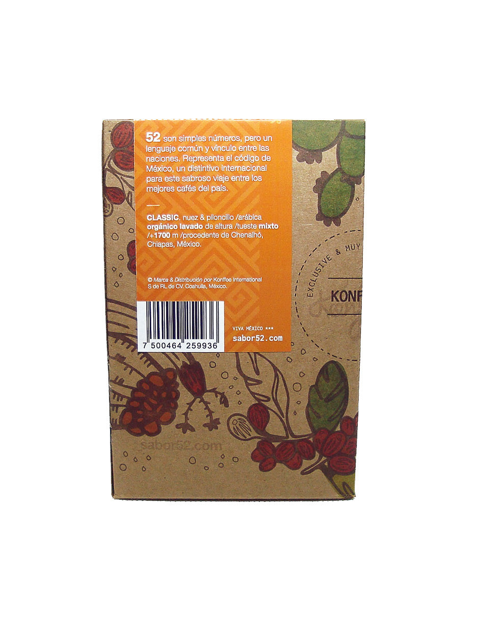 Café Artesanal 52 CLASSIC Chiapas Pack de 3 - Molido