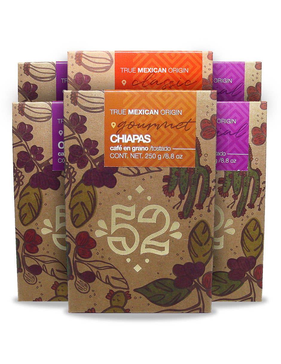 Café Artesanal 52 BEAN 6.3 Edition Pack de 6 - Grano