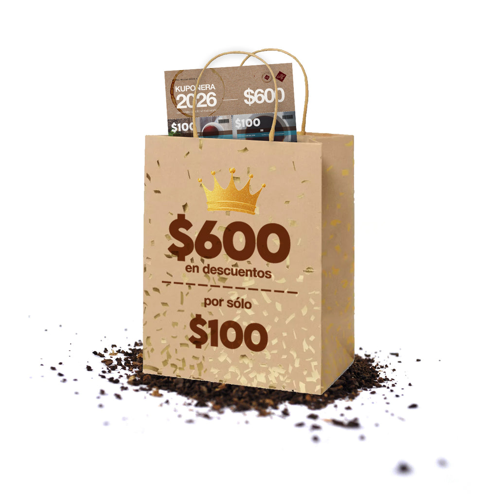 Cuponera digital café mexicano 2026 - $600 en descuentos por $100 - KONFFEE