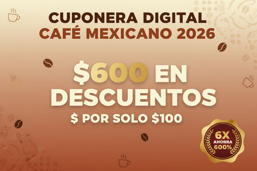 Cuponera digital café mexicano 2026 - Descuentos exclusivos todo el año - KONFFEE