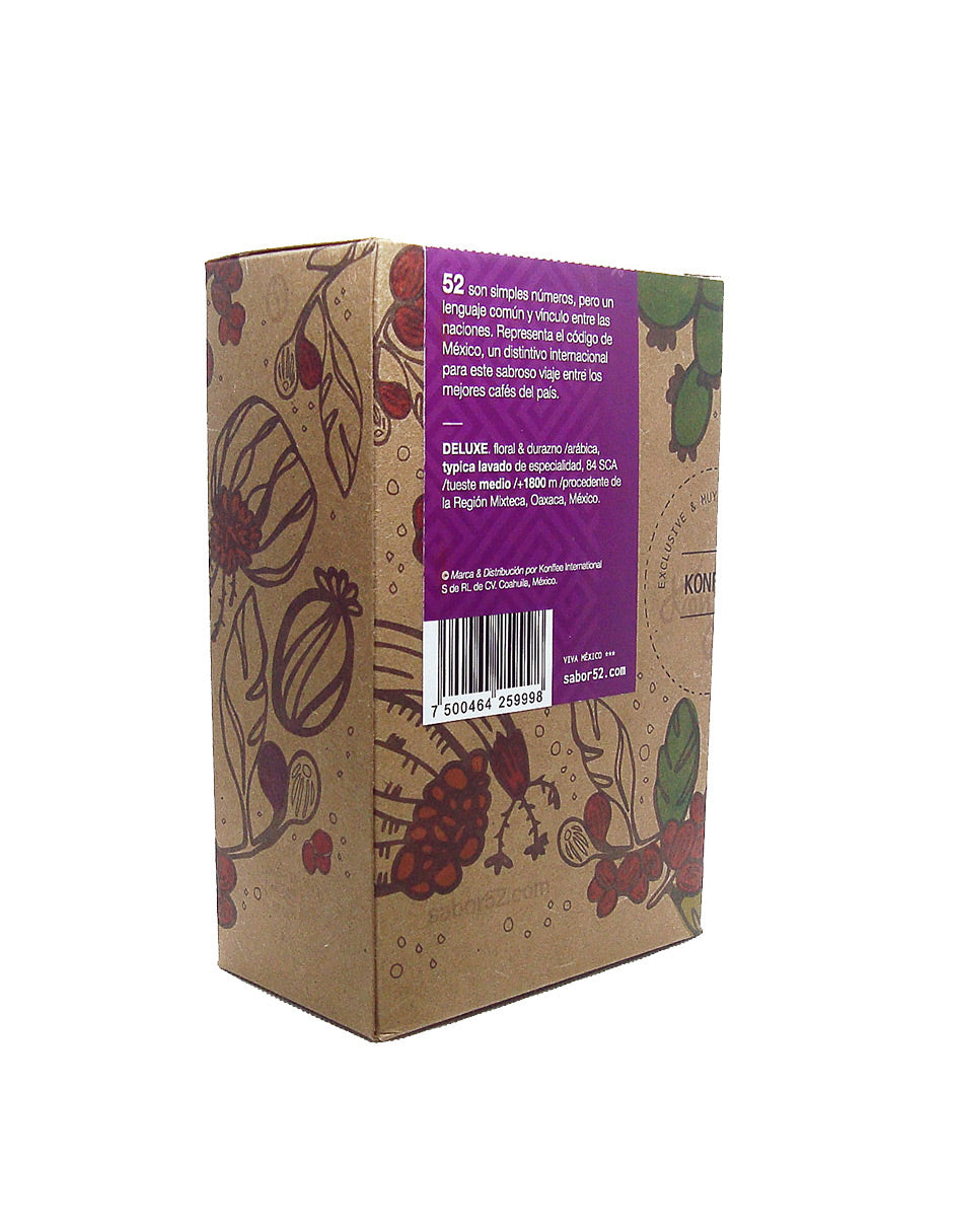 Pack 3 café DELUXE Oaxaca grano - vista lateral empaque