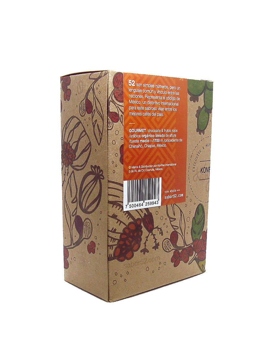 Pack 3 café GOURMET Chiapas molido - vista lateral empaque