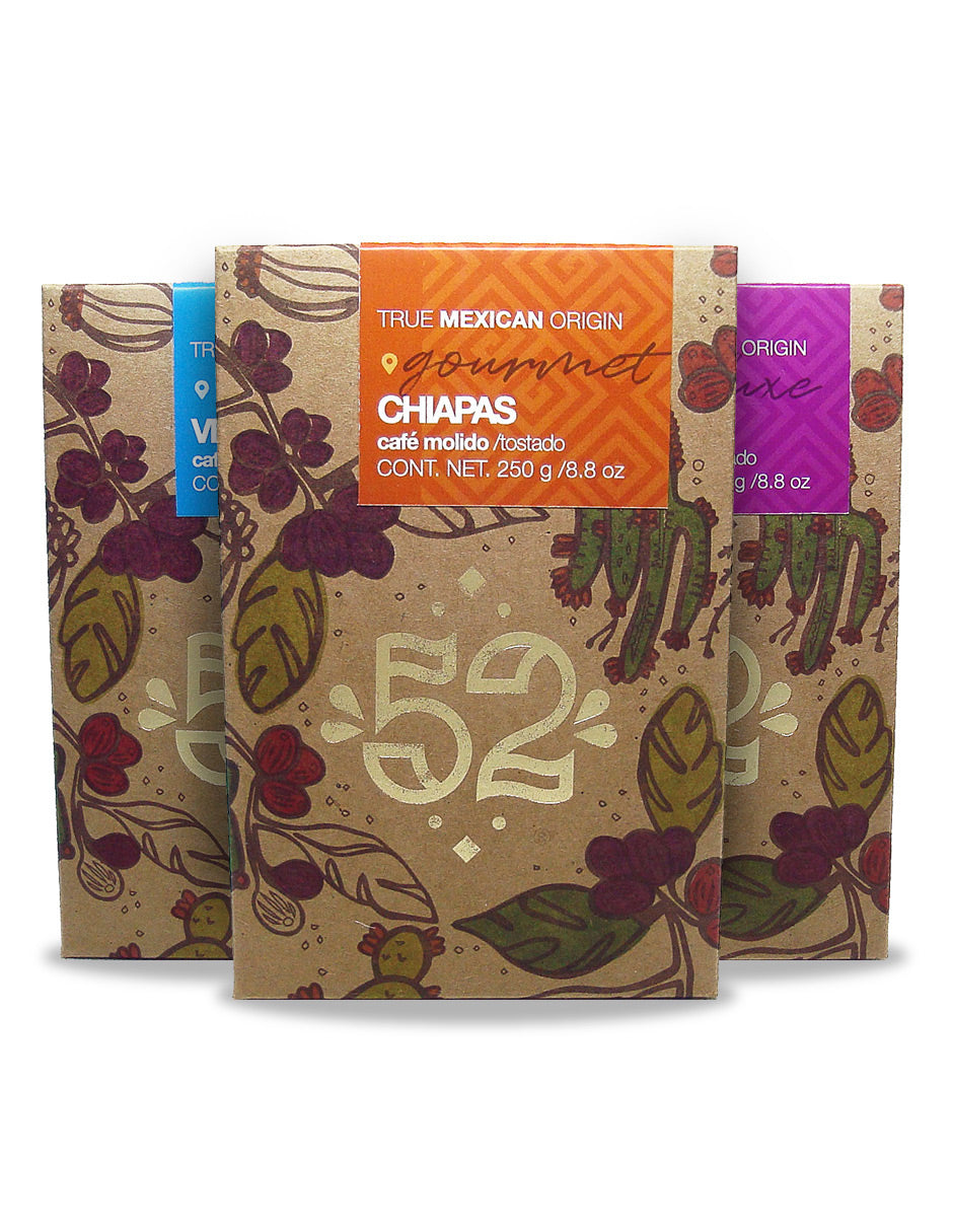 Pack 3 PLUS Edition molido - GOURMET vista frontal empaque