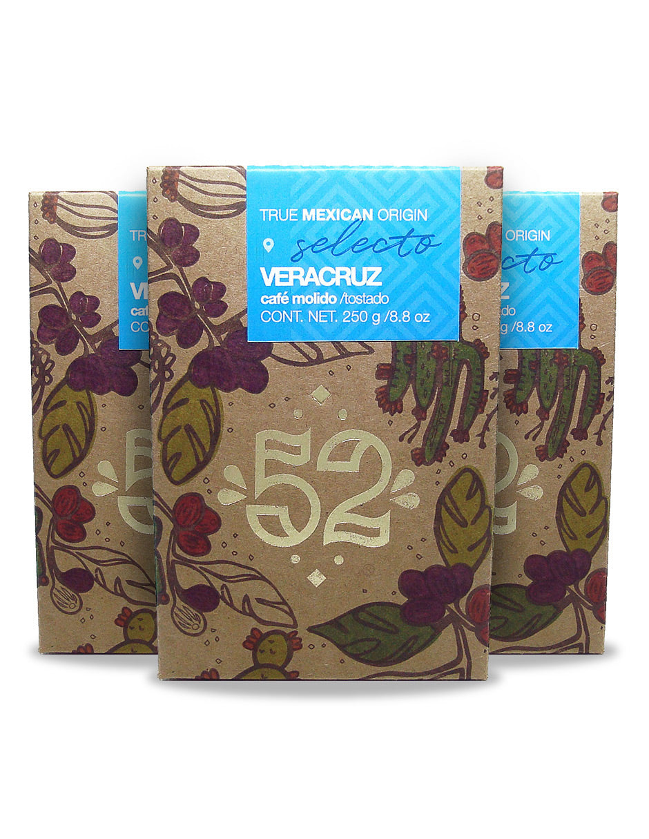 Café Artesanal 52 SELECTO Veracruz Pack de 3 - Molido