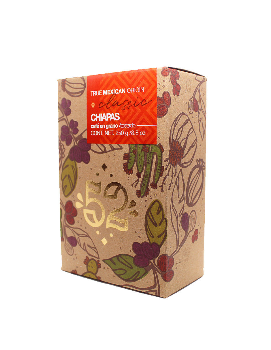 Pack 6 café CLASSIC Chiapas grano - vista frontal empaque