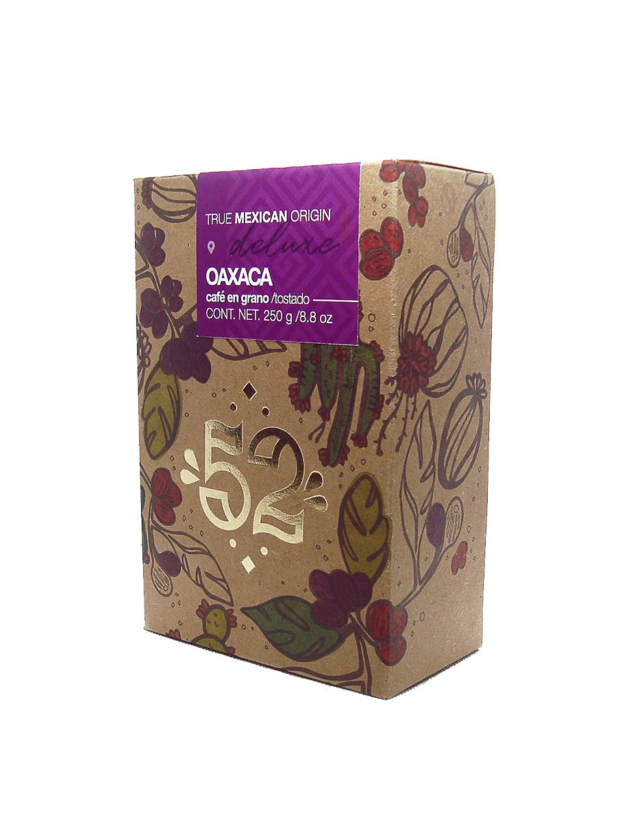 Pack 6 café DELUXE Oaxaca grano - vista frontal empaque