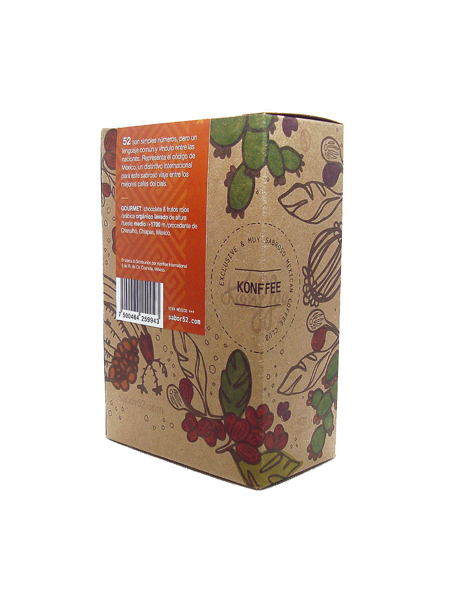 Pack 6 café GOURMET Chiapas molido - vista superior