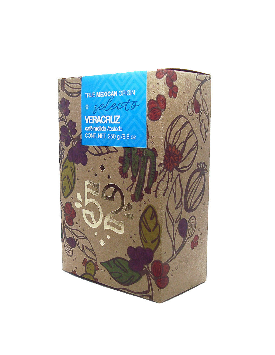 Pack 6 café SELECTO Veracruz molido - vista frontal empaque