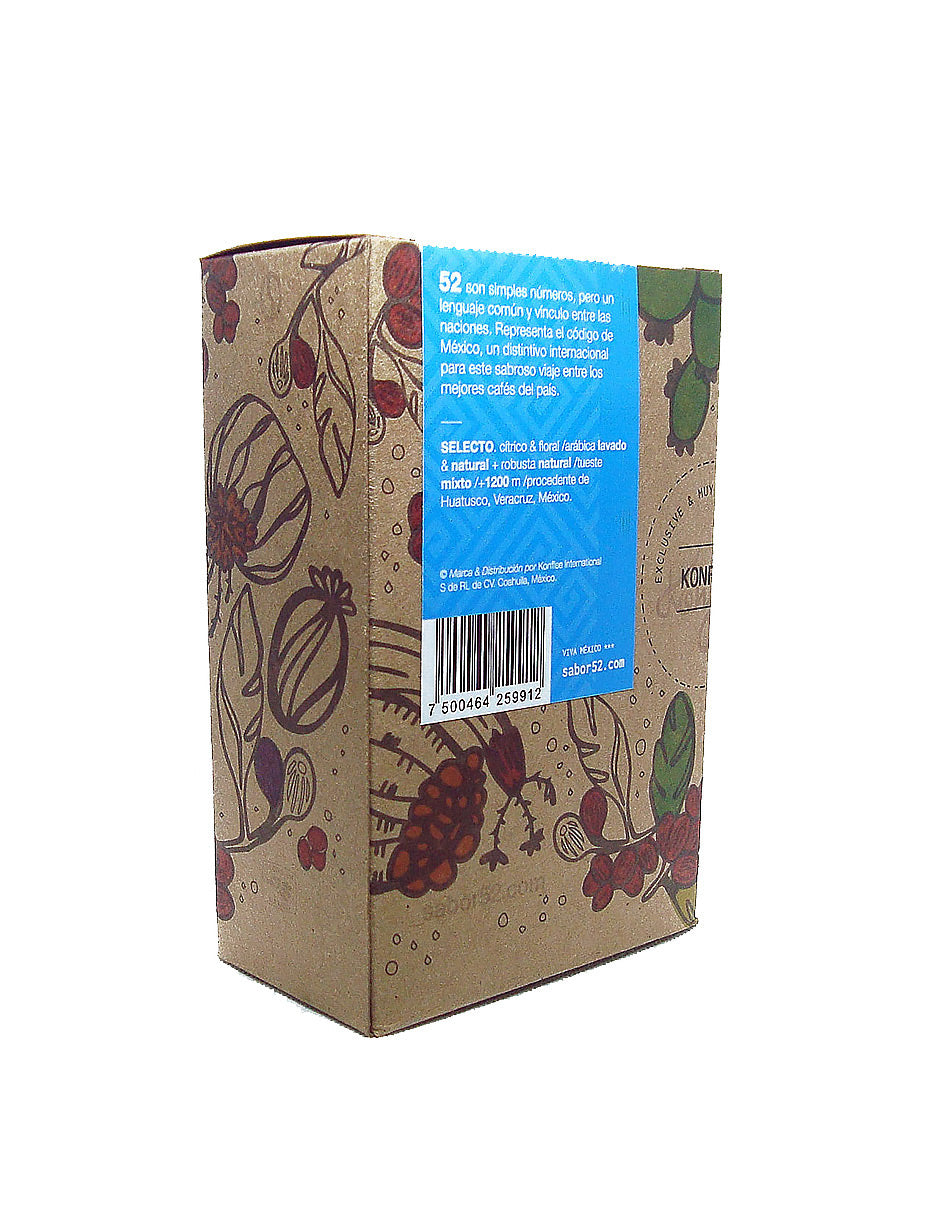 Pack 6 café SELECTO Veracruz molido - vista lateral empaque